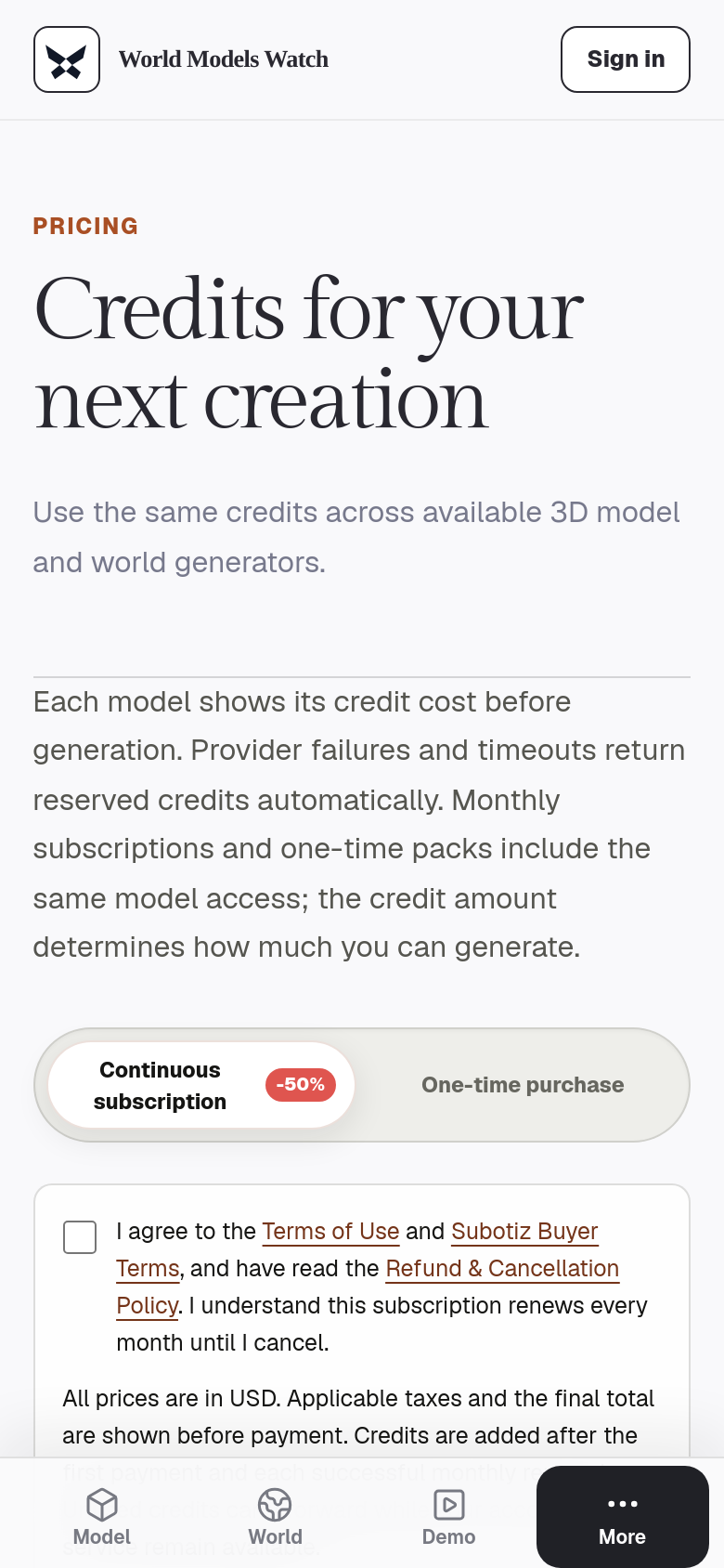 Pricing