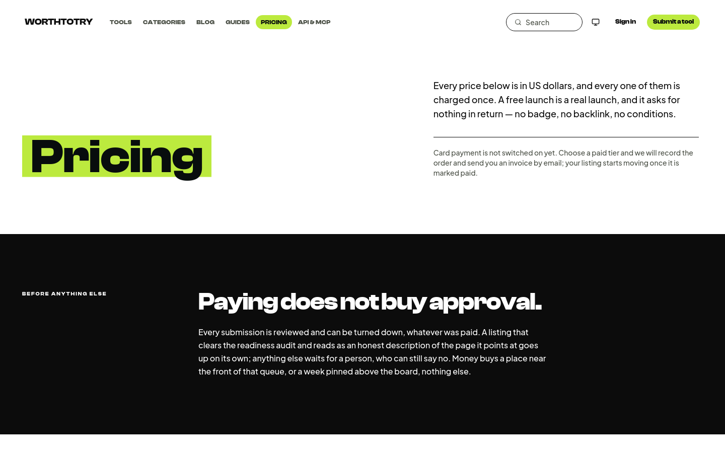 Pricing