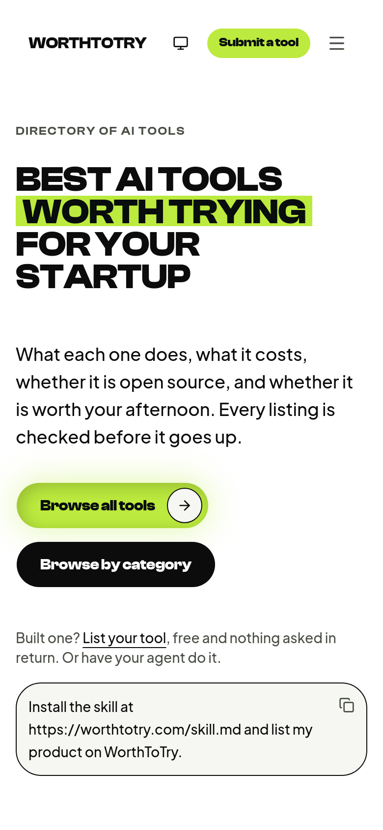 Homepage / Lander