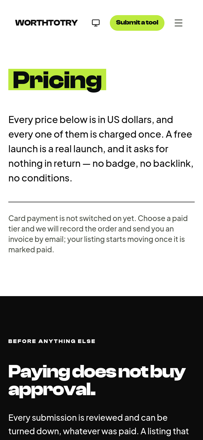 Pricing
