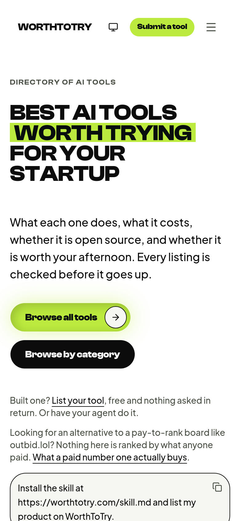 Homepage / Lander