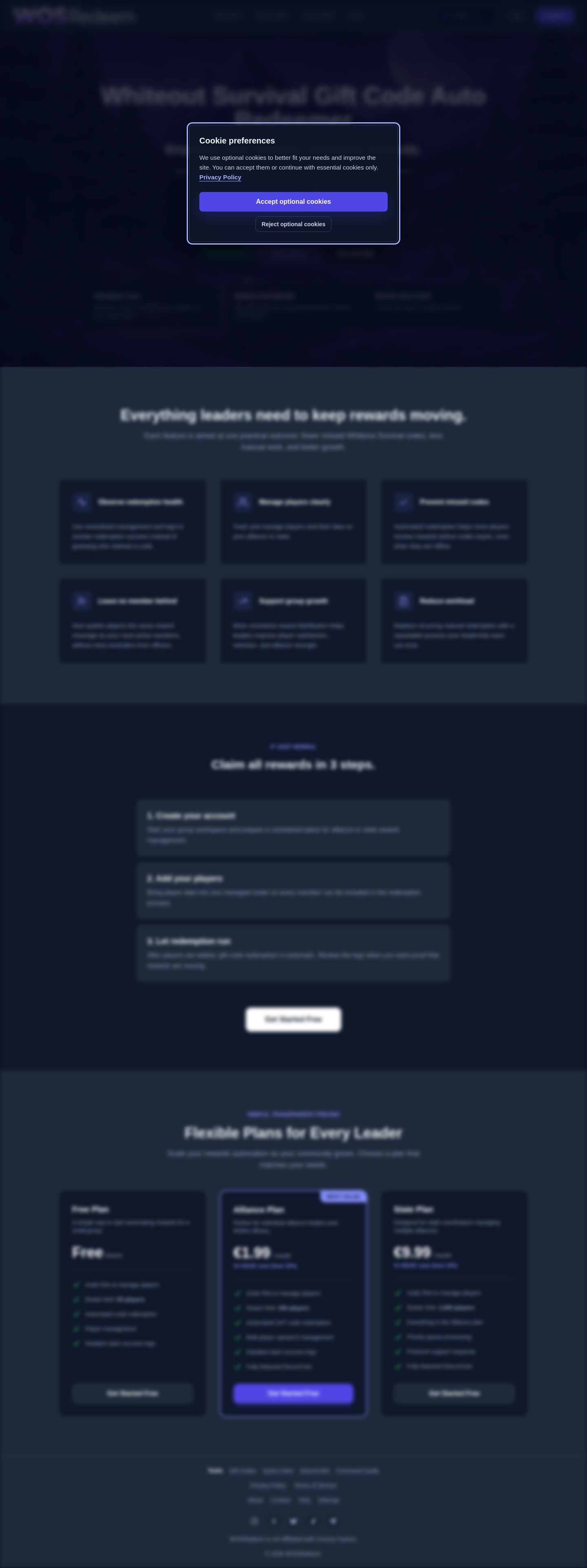Nav section of wosredeem.com