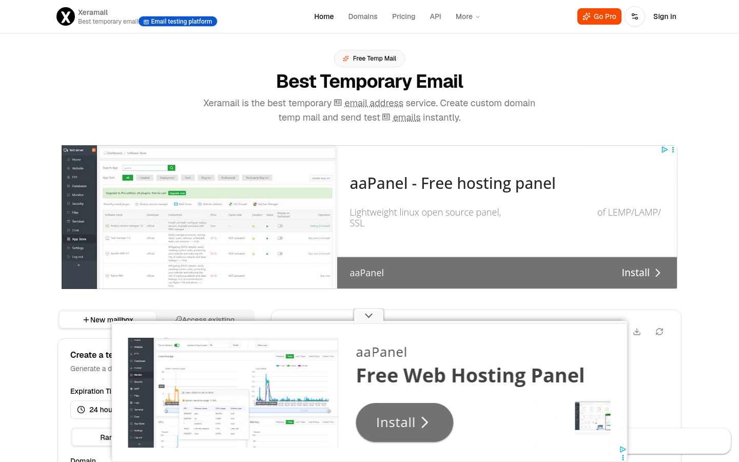 Captured Homepage / Lander