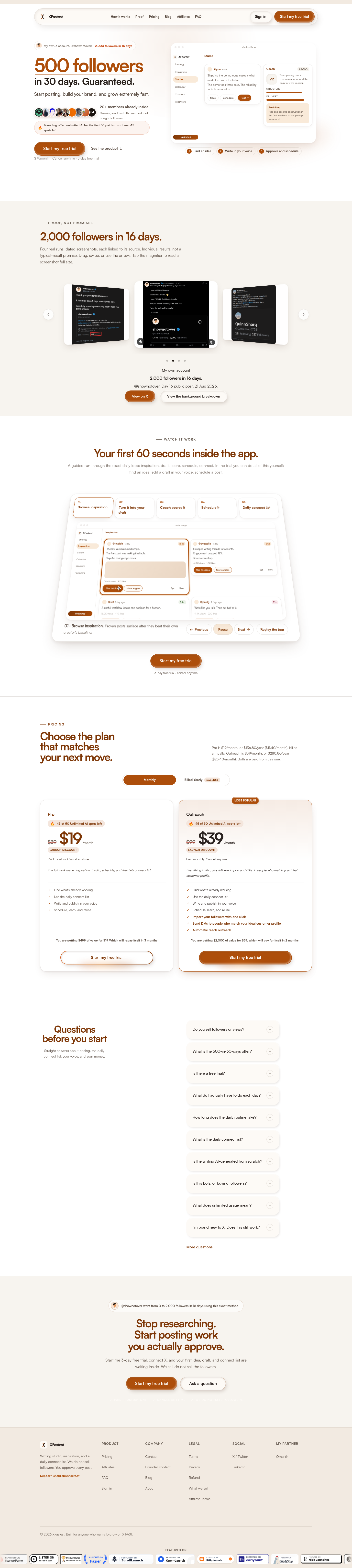 xfaste.st — The Pricing Page