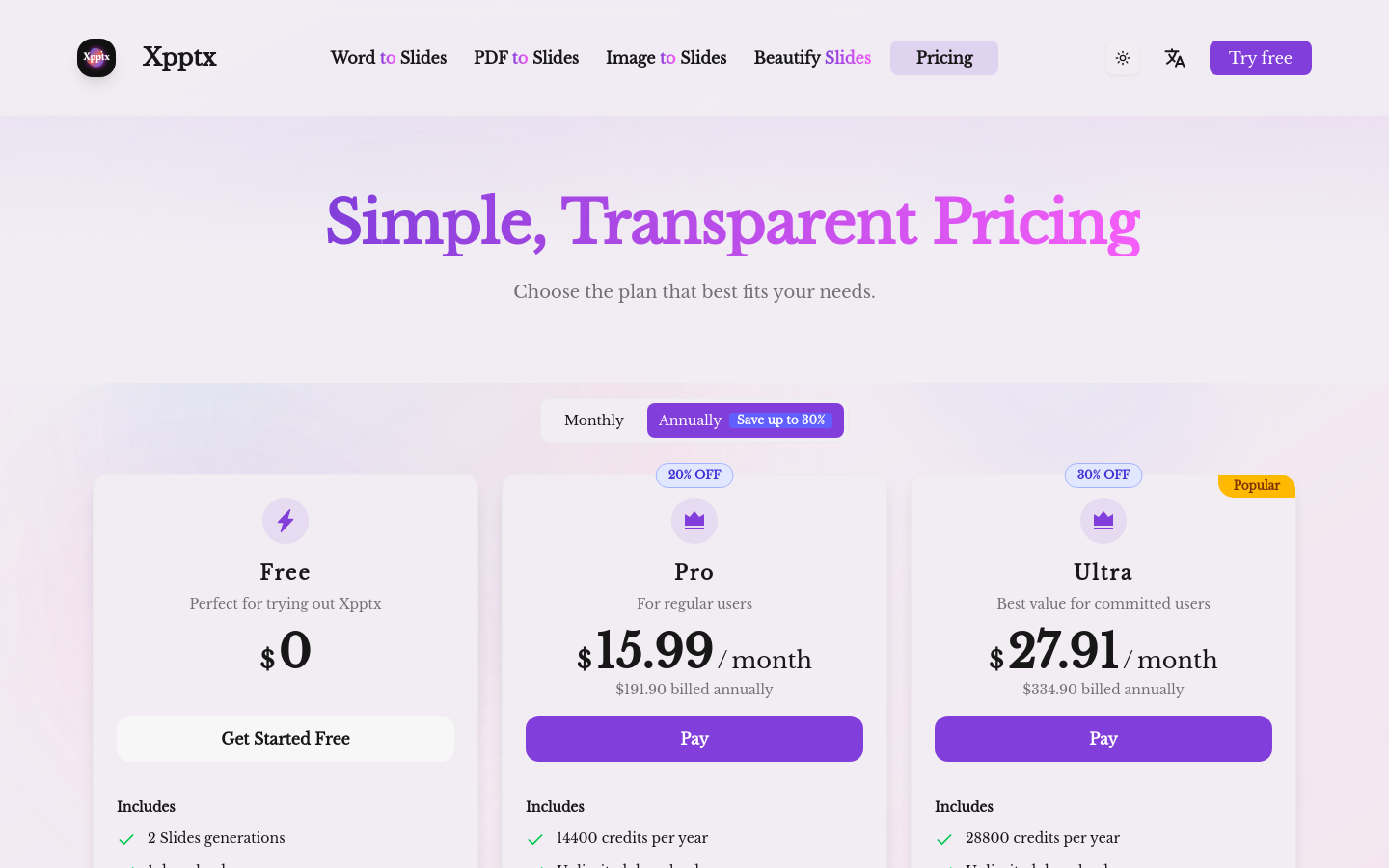 Pricing