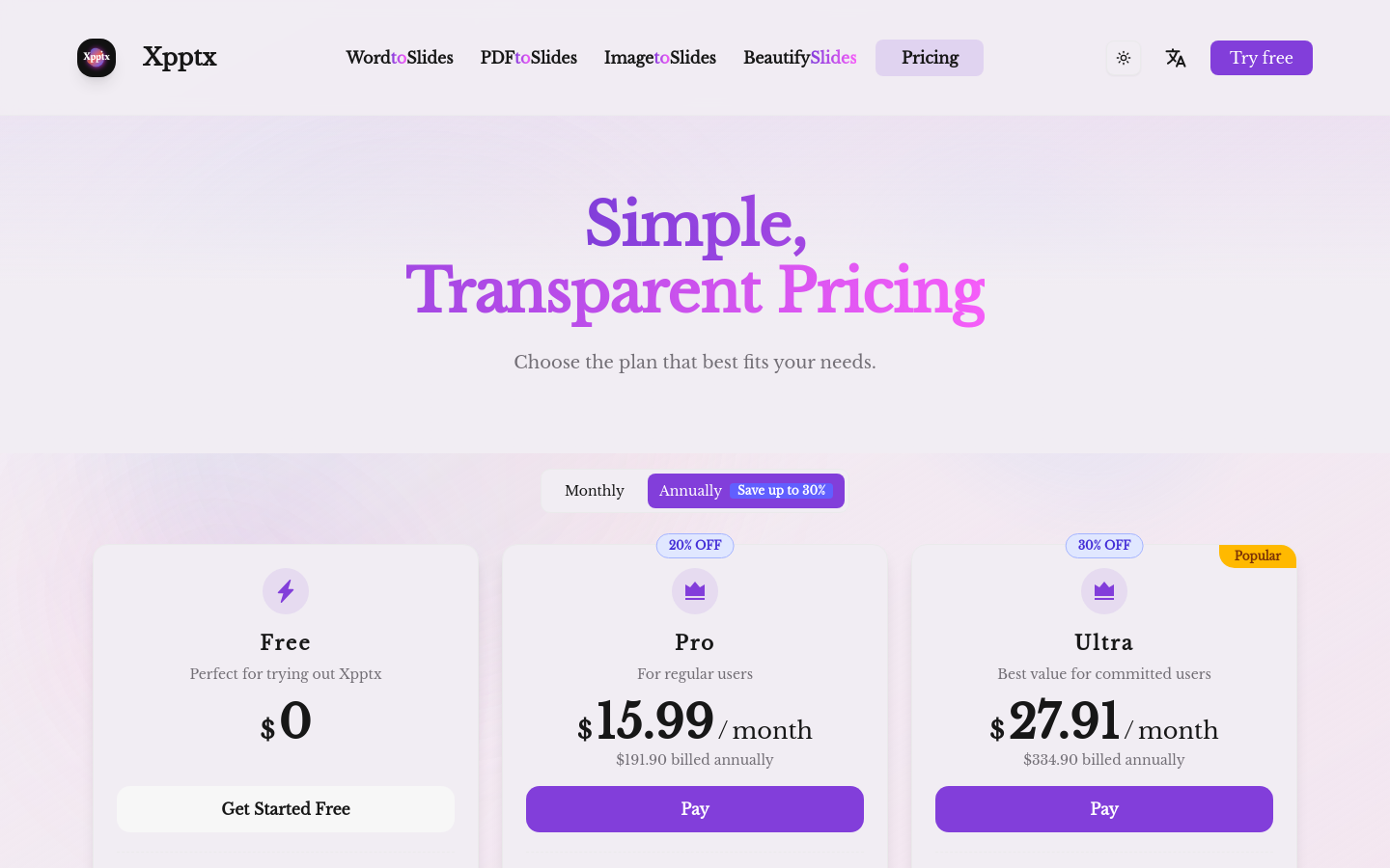 Pricing