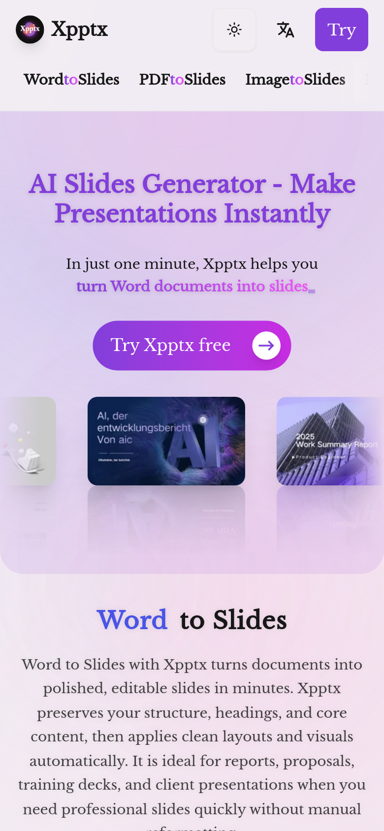 Homepage / Lander