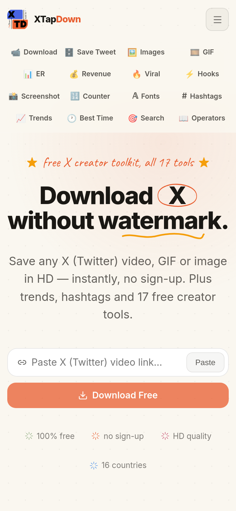 Homepage / Lander