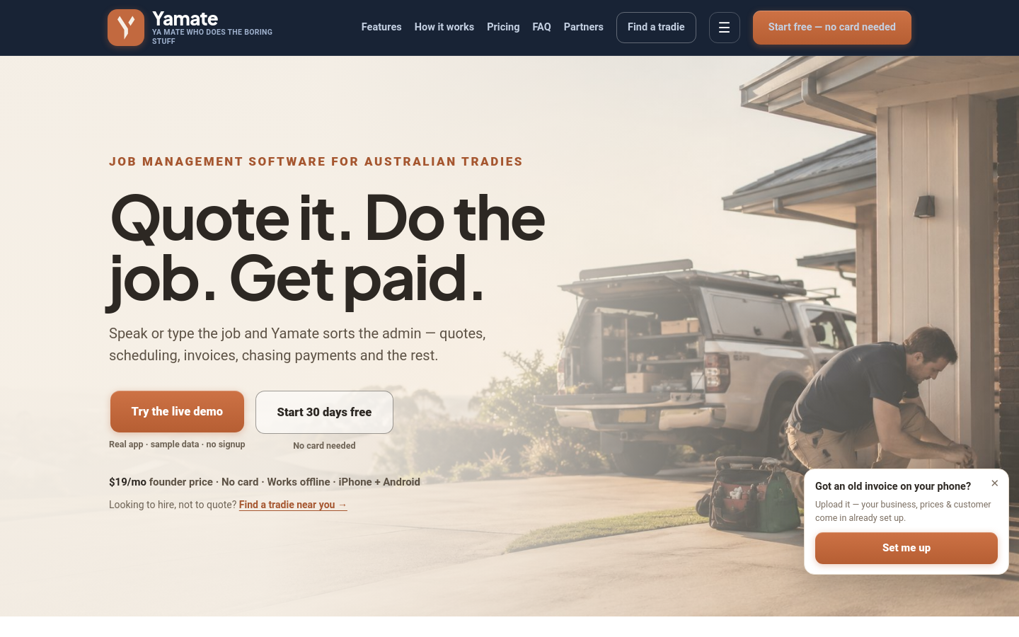 Captured Homepage / Lander