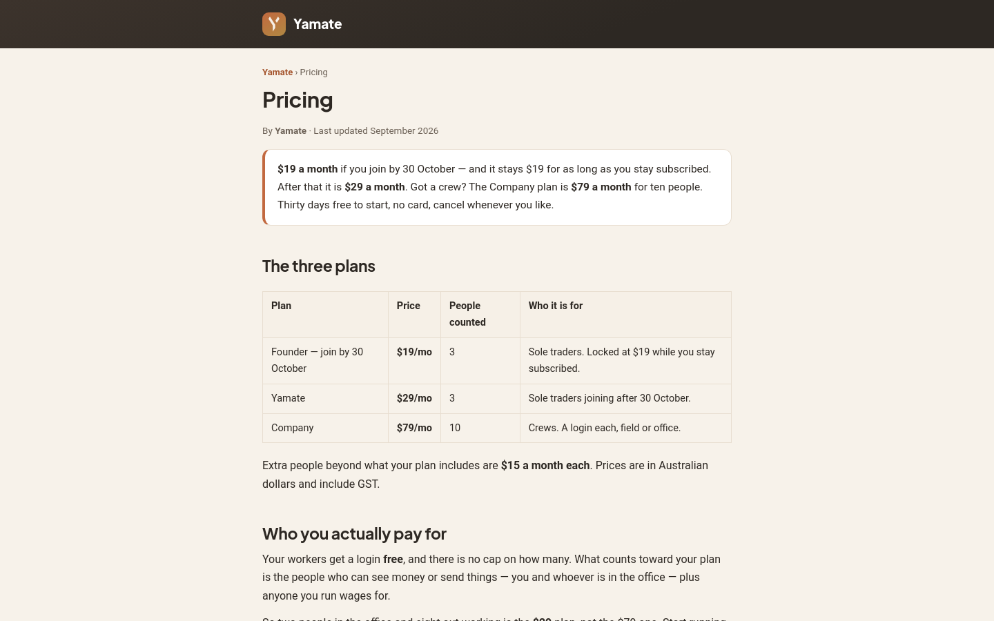 Pricing