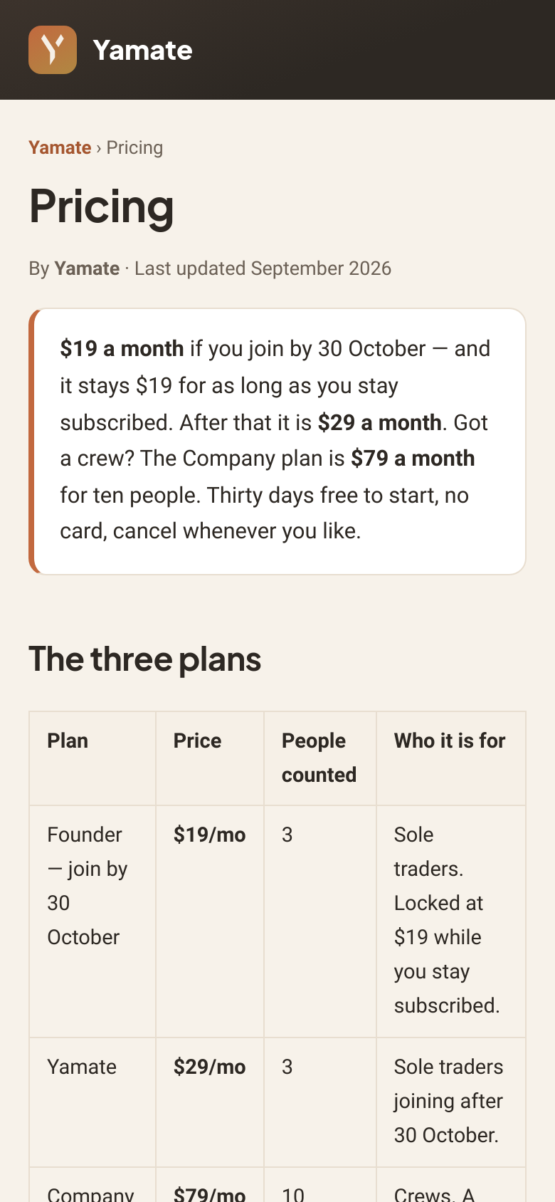 Pricing