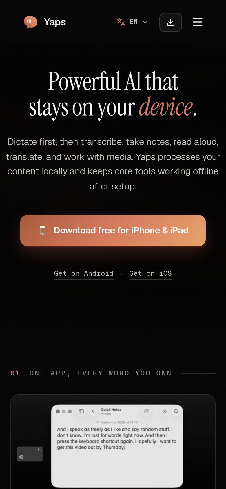 Homepage / Lander