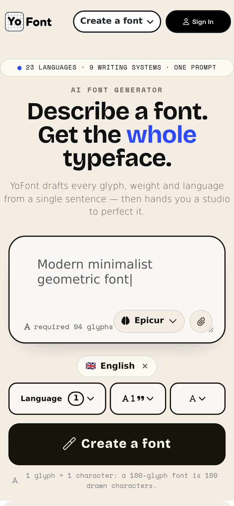 Homepage / Lander