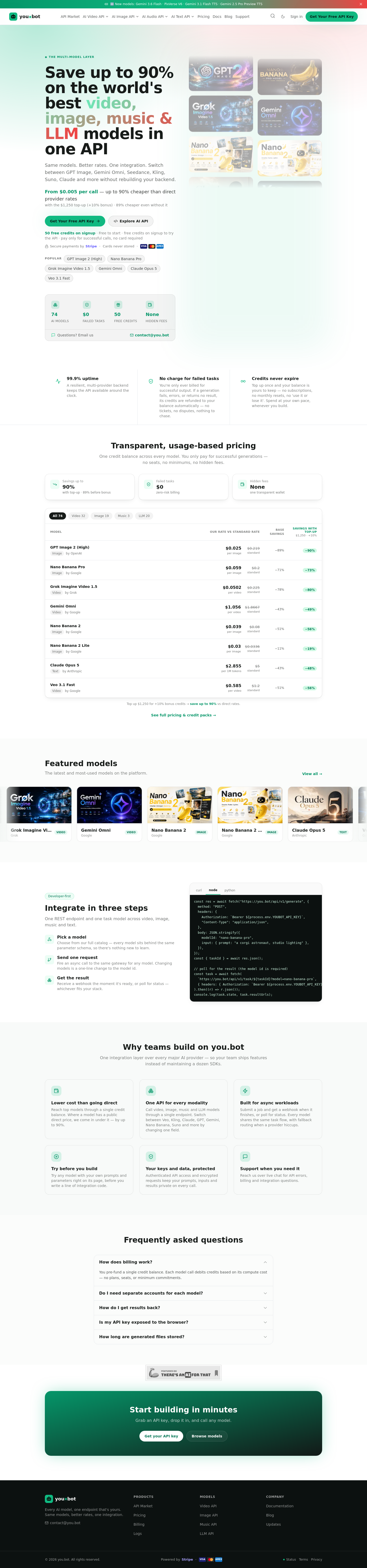 Nav section of you.bot