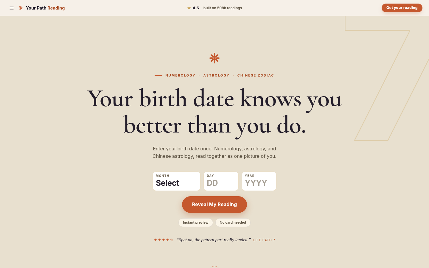 Captured Homepage / Lander