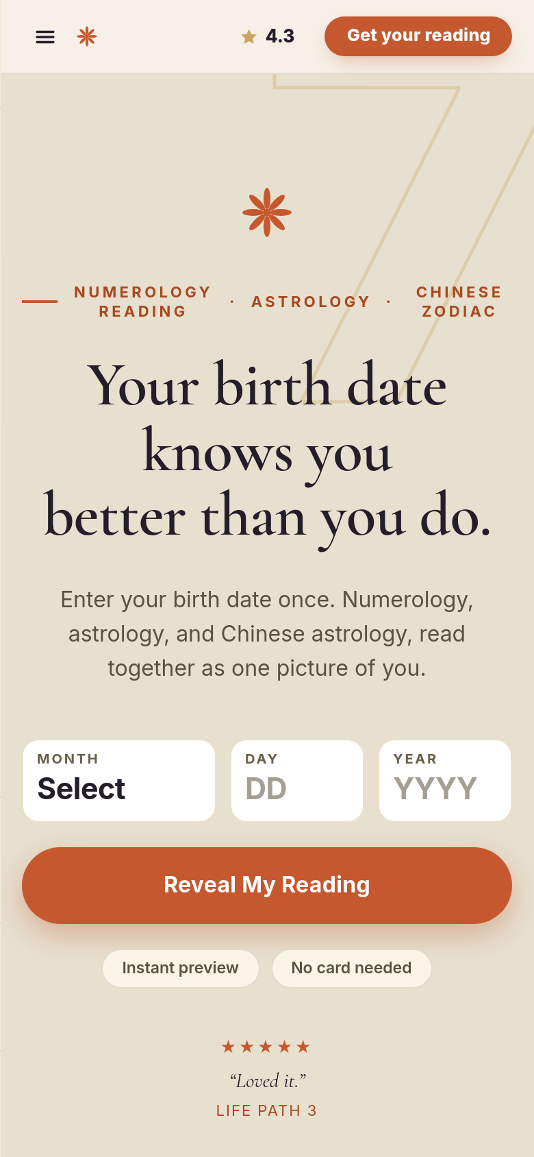 Homepage / Lander