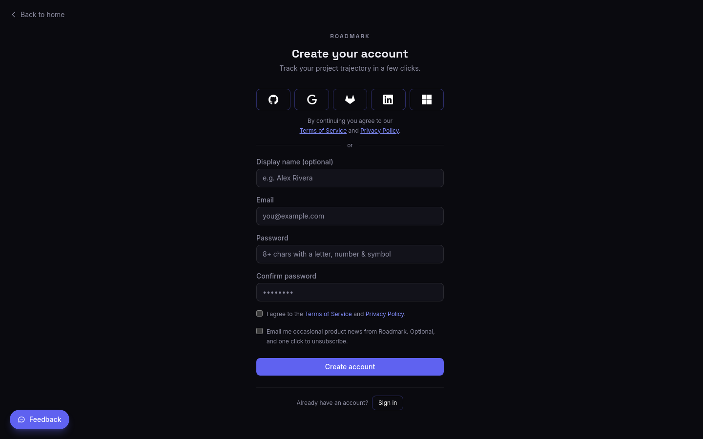Signup