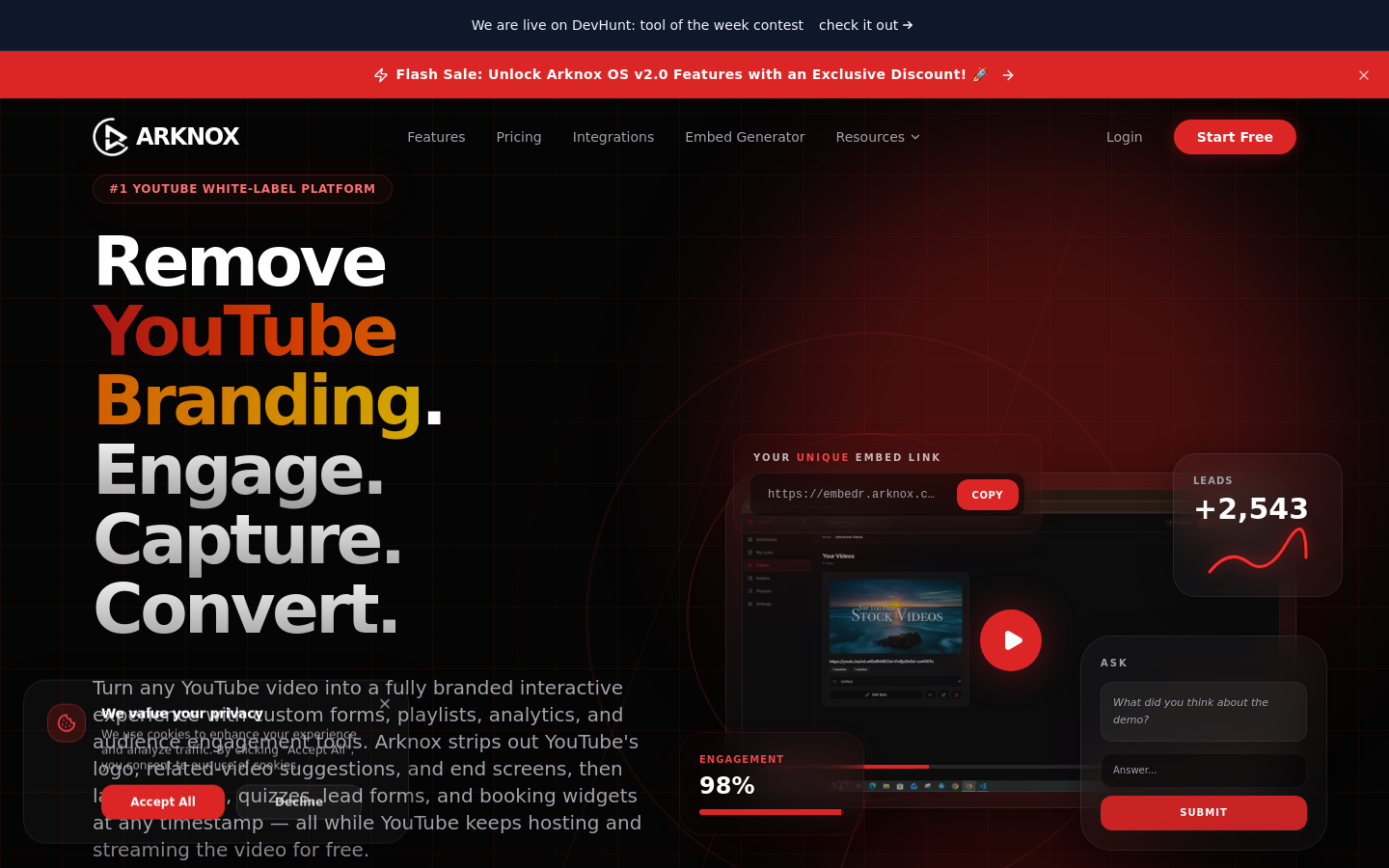 Captured Homepage / Lander