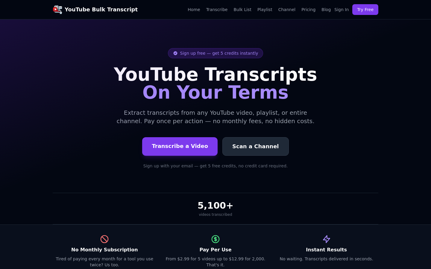 Captured Homepage / Lander