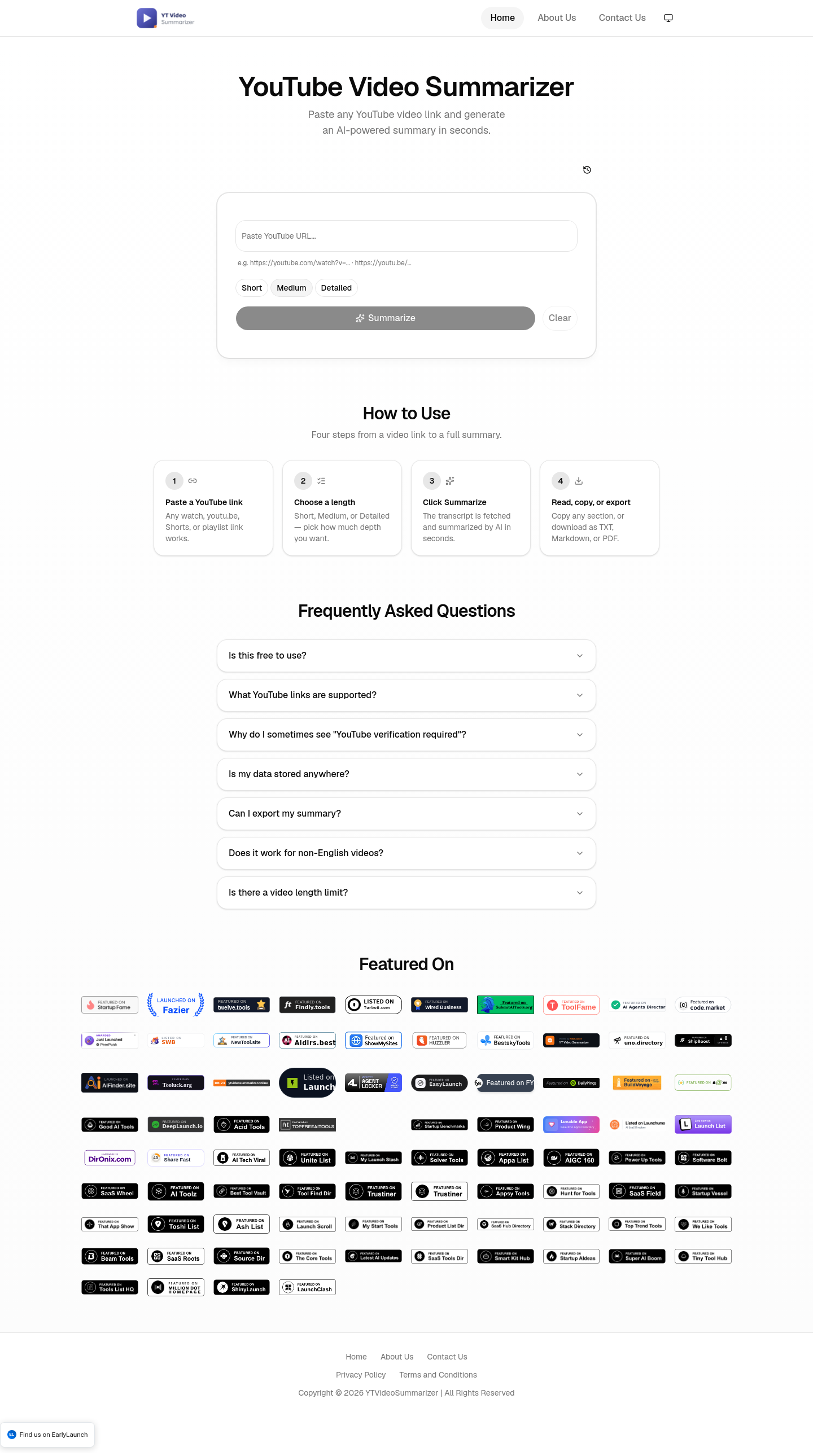 ytvideosummarizer.online — 