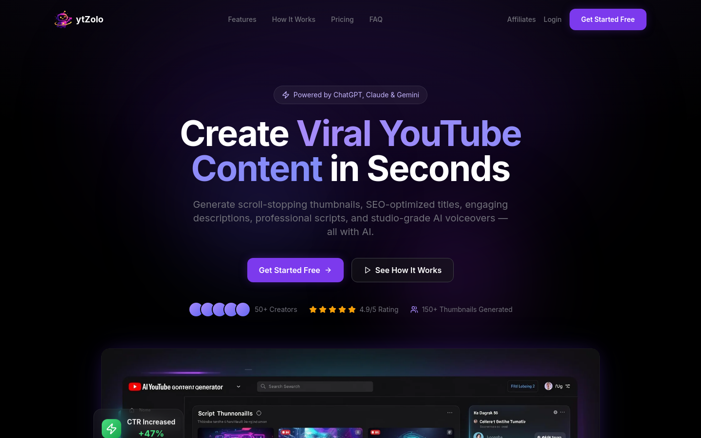 Captured Homepage / Lander