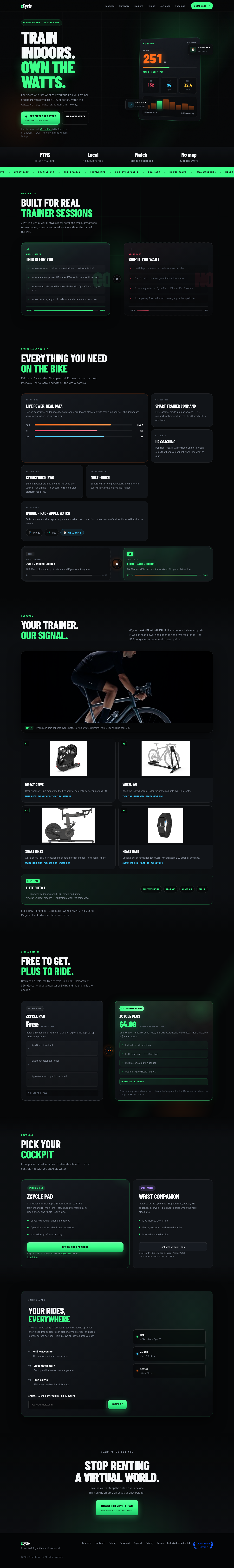 zcycle.app — Hero + Pricing