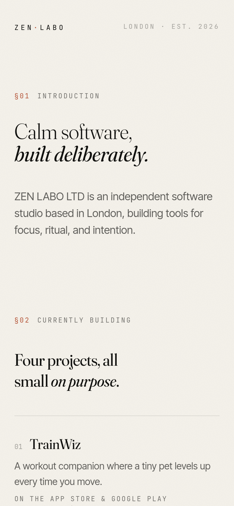 Homepage / Lander