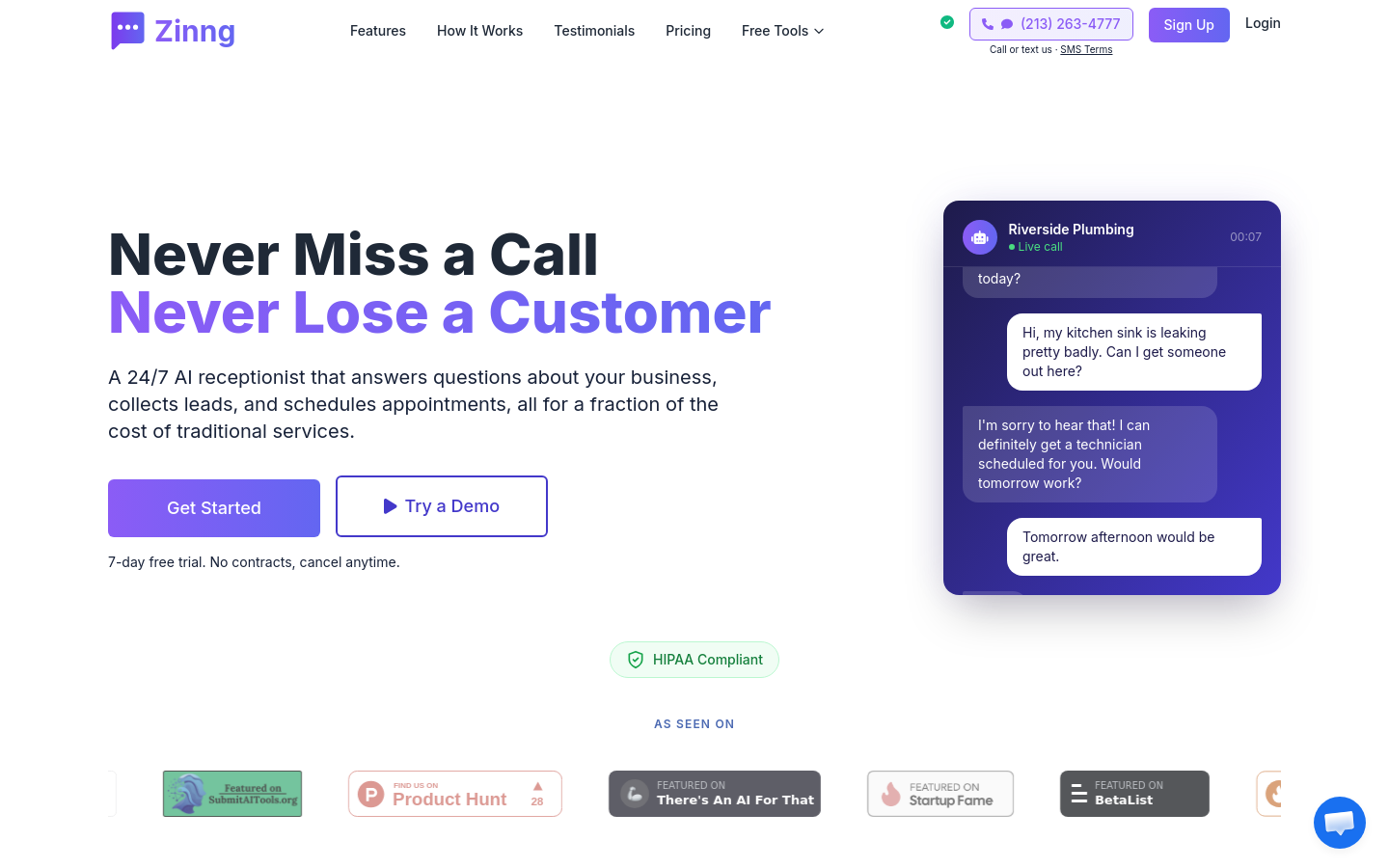Captured Homepage / Lander