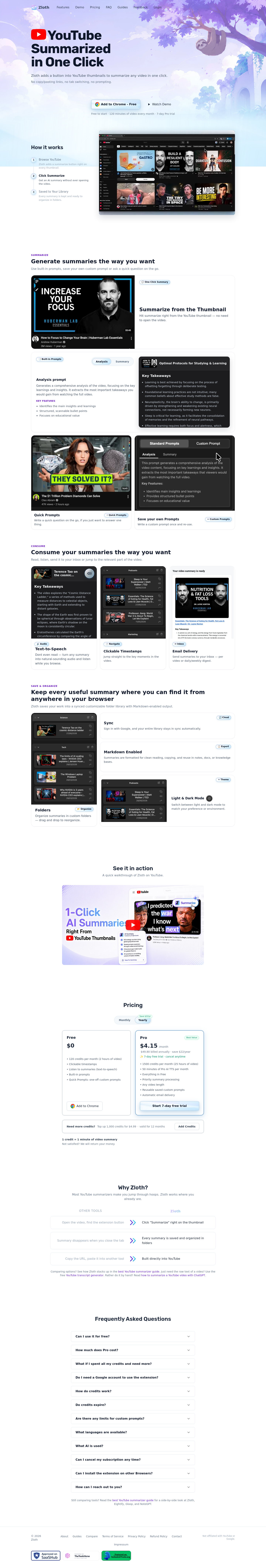 Nav section of zlothai.com