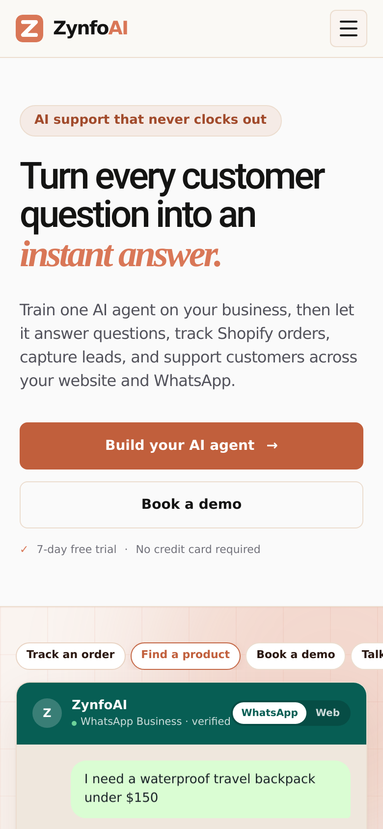 Homepage / Lander